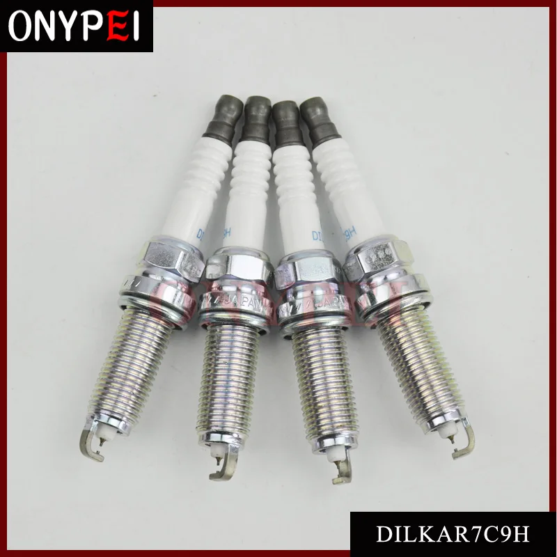 4x Dual Iridium Spark Plug 22401 1KC1C DILKAR7C9H For Nissan Juke
