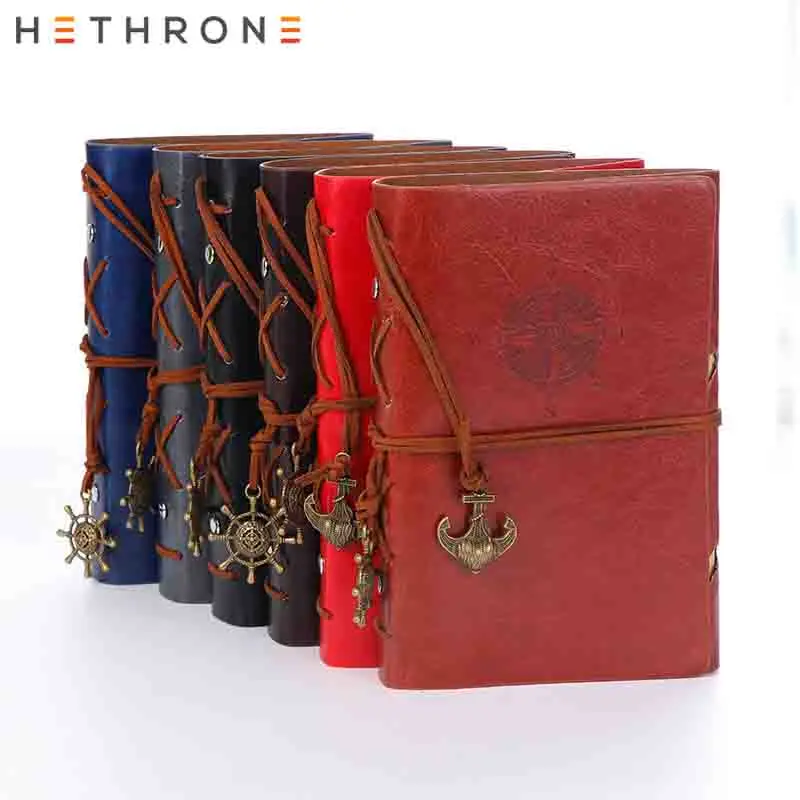 

Hethrone Vintage Leather Anchor Notebook High Quality Sketchbook Sketching Pad White Paper Planner Travelers Note Book Notepad