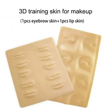 2 шт Перманентная кожа для обучения татуировкам 3D тренировочная кожа для макияжа поддельная бровь+ поддельные наклейки для губ Foamposite