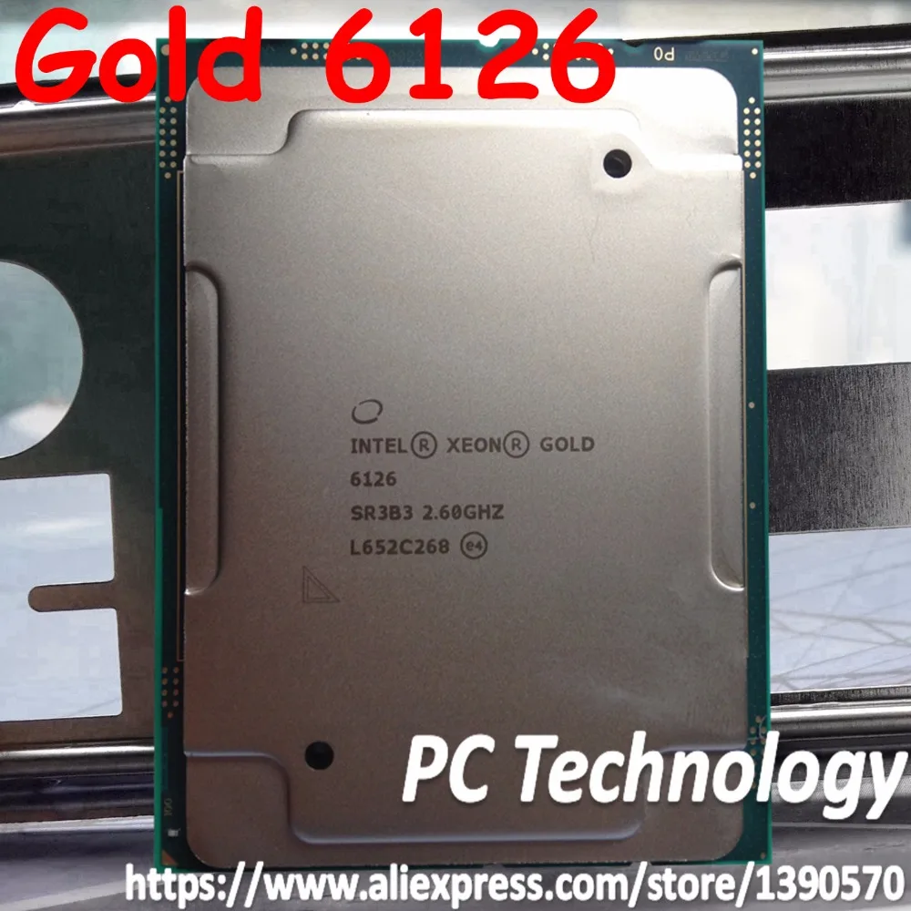 Процессор Intel Xeon Gold 6126 SR3B3 Gold6126 19,25 МБ кэш 2,60 ГГц 12 ядер 125 Вт LGA3647 процессор