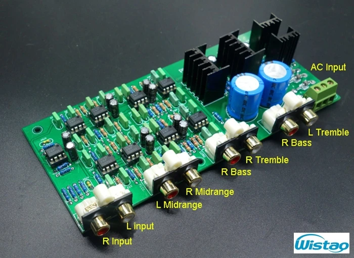 Hi-Fi электронный 3-х полосная кроссовер PCBA ClassA Мощность Linkwitz-Riley фильтр 6-канальный Кроссовер-точка 310 Гц/3,1 K HZ Частотный диапазон