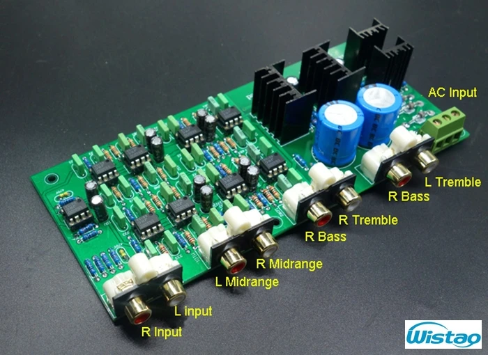 Hi Fi электронный 3 полосный кроссовер PCBA ClassA Power Linkwitz Riley 6 канальный Кроссовер