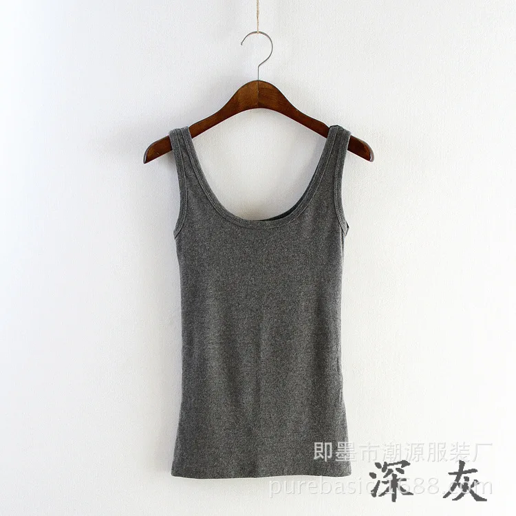 60cm Soft Women Sexy Solid Sleeveless Vest,Camisole Vest Top Cropped for Ladies Multicolor Brushed Primer woman