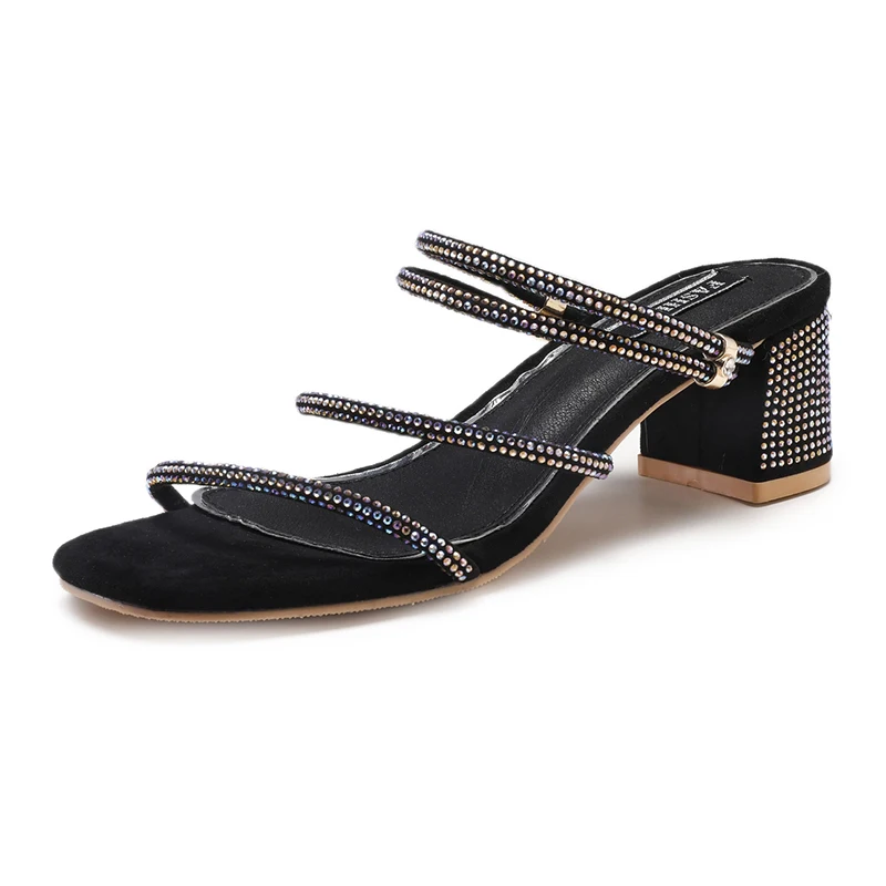 

Fashion 2019 Shoes Women Open Toe Sandals Women Summer Shoes Bling Fashion High Heels Dress Sandals Heeled String Bead Sandals