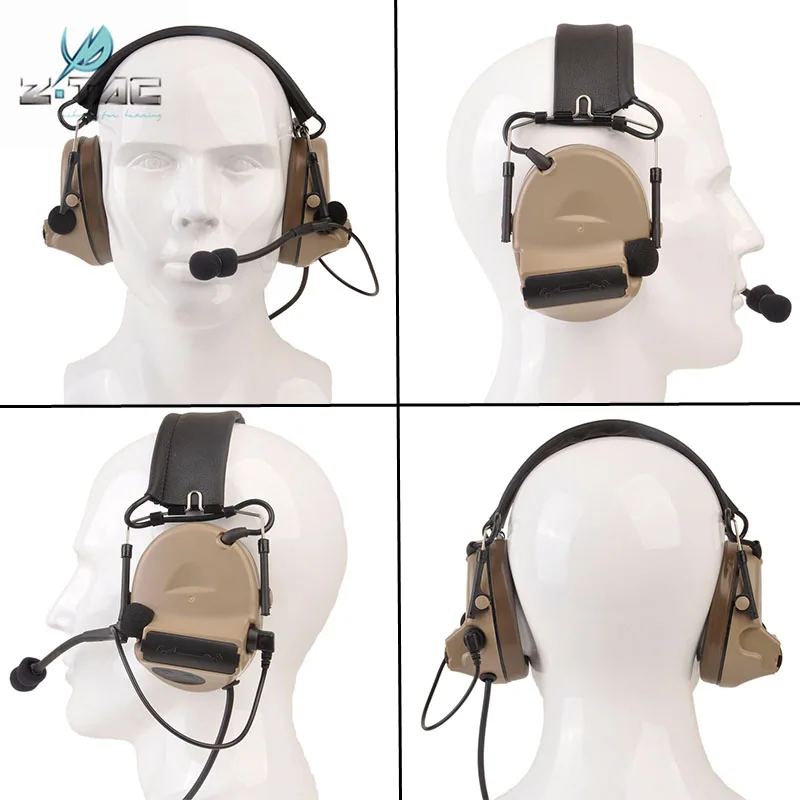Protetor de Fone de Ouvido Fone de Ouvido Tactical Softair Comtac ii Headset Noise Cancelling Militar Airsoft Paintball Caça z Z041 8 Cheap Fones de Ouvido tático & Acessórios