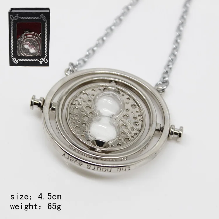 

COSANER Ron Weasley Necklace Siver Metal Round Mens Pendant Transparent Gourd Necklace Men anime Choker Necklace collect Gift