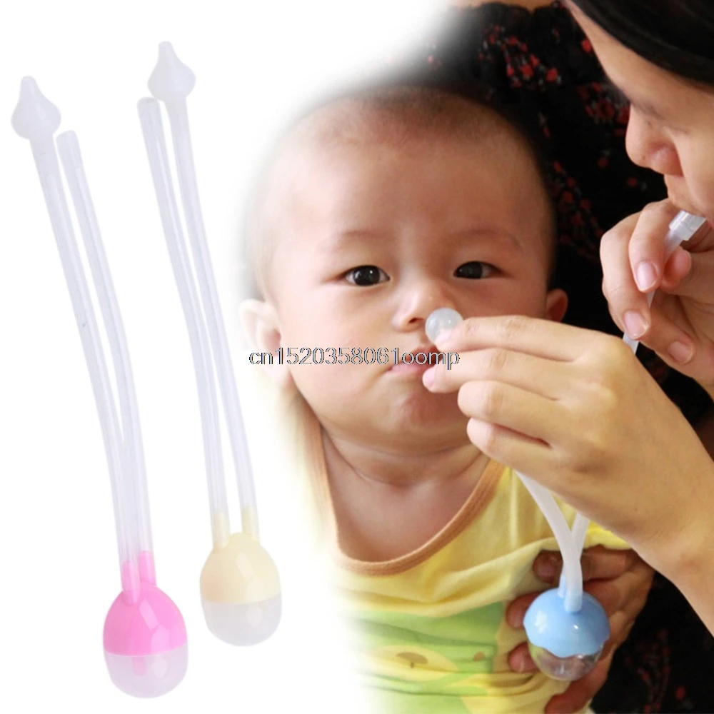 

Newborn Baby Safety Nose Cleaner Vacuum Suction Nasal Aspirator Flu Protections #K4UE# Drop Ship