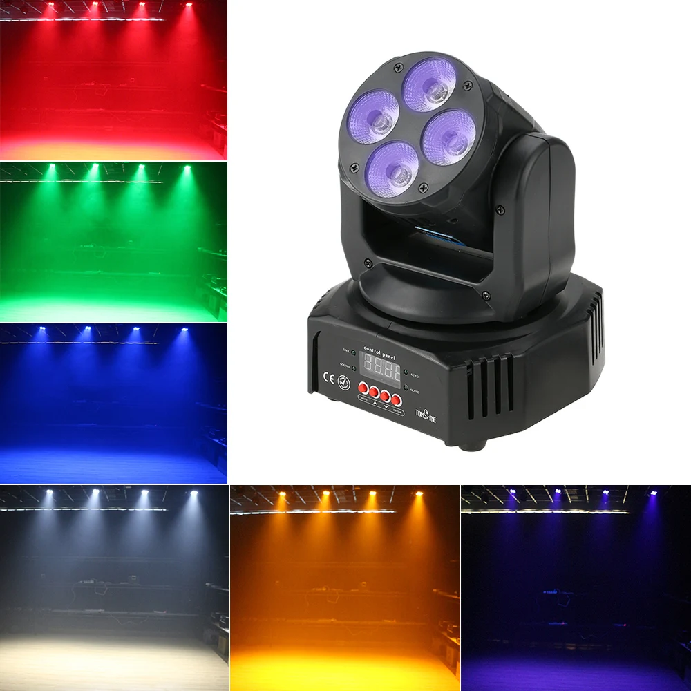 

60W 4 LED RGBW UV Washing Effect Activation Auto DMX512 Master-Slave Mode for Party KTV Pub Bar School Show Wedding Ceremony