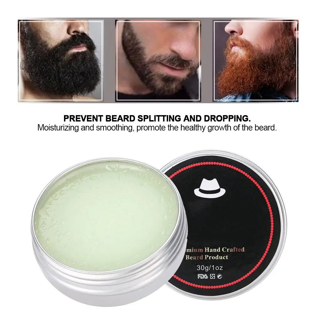 30 г натуральный мужской бальзам для ухода за бородой увлажняющий сглаживающий воск уход за бритьем