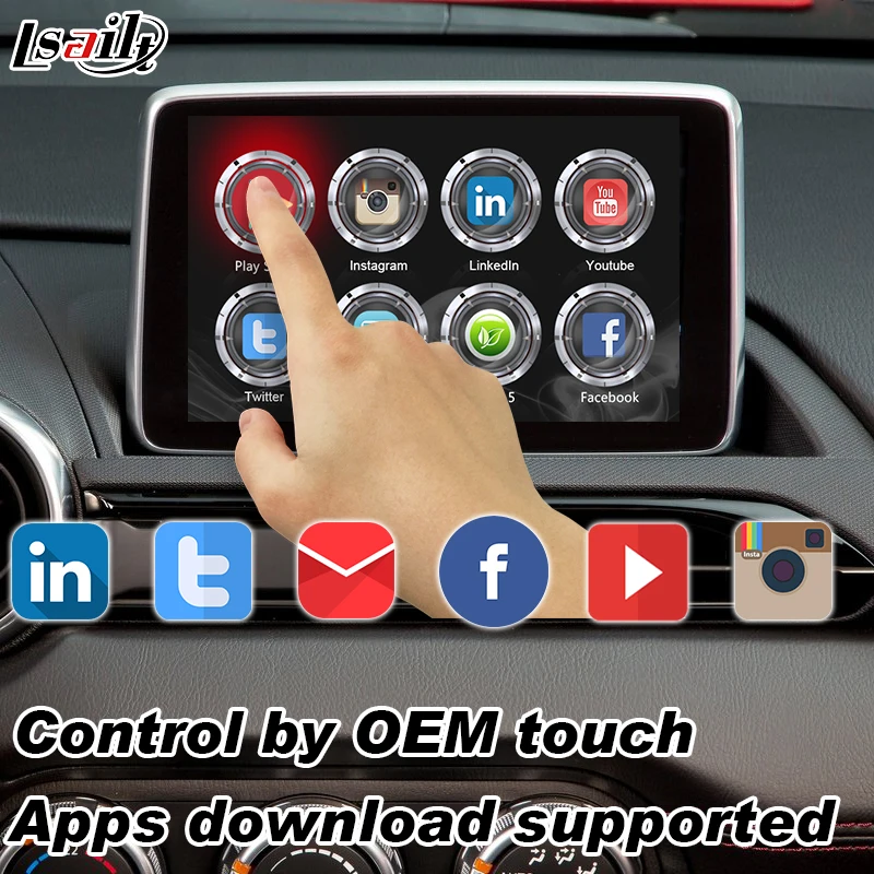  Android 7.1 GPS Navigation Box for Mazda CX-5 MX-5 CX-9 2014-2019 Multimedia Video Interface with R