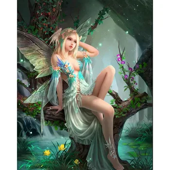 

YIKEE diamond painting Flower Fairy,5d diamond painting full drill square,embroidery rhinestones Y722