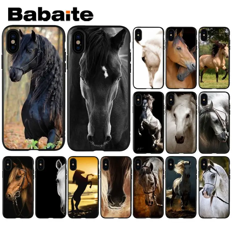 Babaite Frederik The Great beauty horse Black Soft Shell Phone Cover
for Apple iPhone 8 7 6 6S Plus X XS MAX 5 5S SE XR Cover
