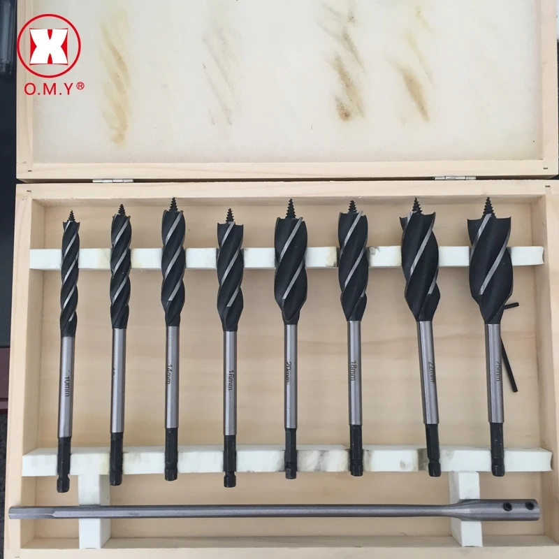 

8PCS Drill Bit Set 10-25mm Change Metal Tools 1/4 High Speed Steel Rustproof Woodworking Drill Round Handle