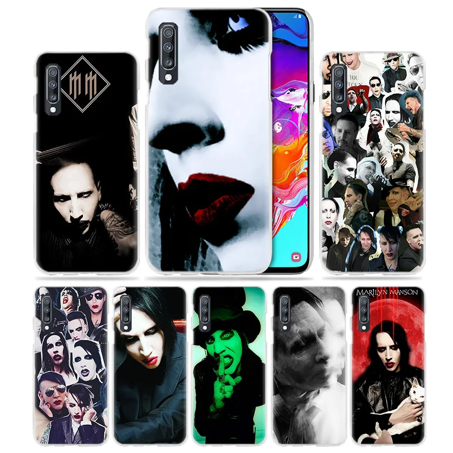 

Marilyn Manson Case for Samsung Galaxy A50 A70 A20e A40 A30 A20 A10 A8 A6 Plus A9 A7 2018 Hard Clear PC Fundas Phone Coque Cover