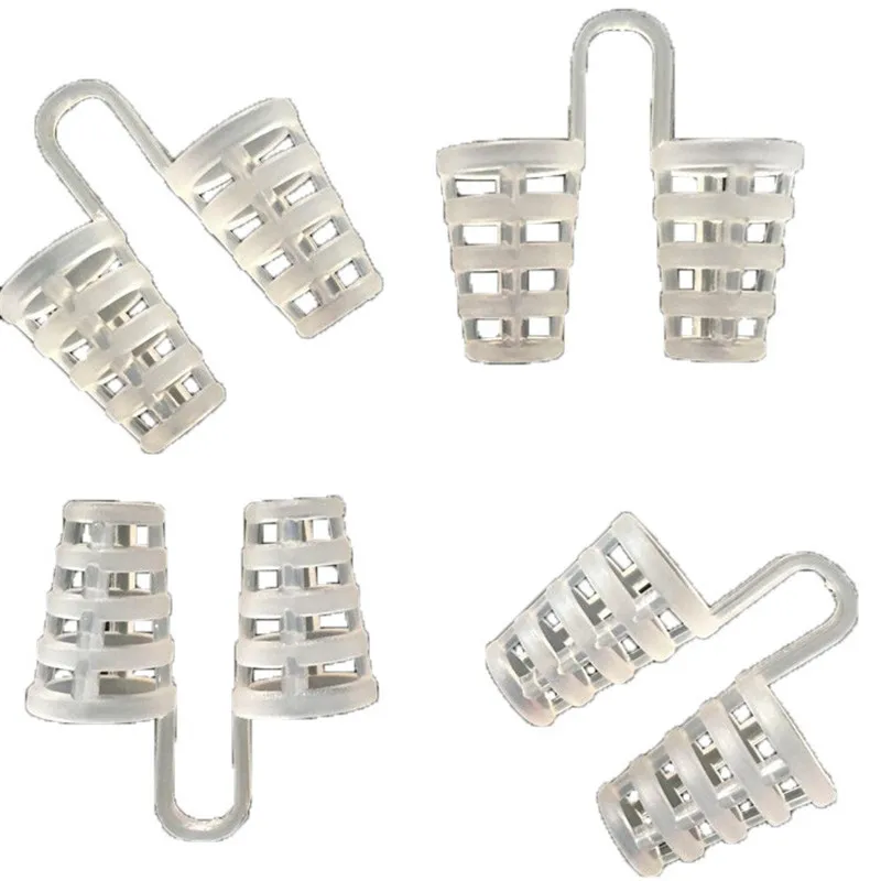 

4pcs Silicone Nose Clip Mini Stoppers Treatment Snoring Blocker Night Sleeping Tools nostril comfort Stoppers Utensils