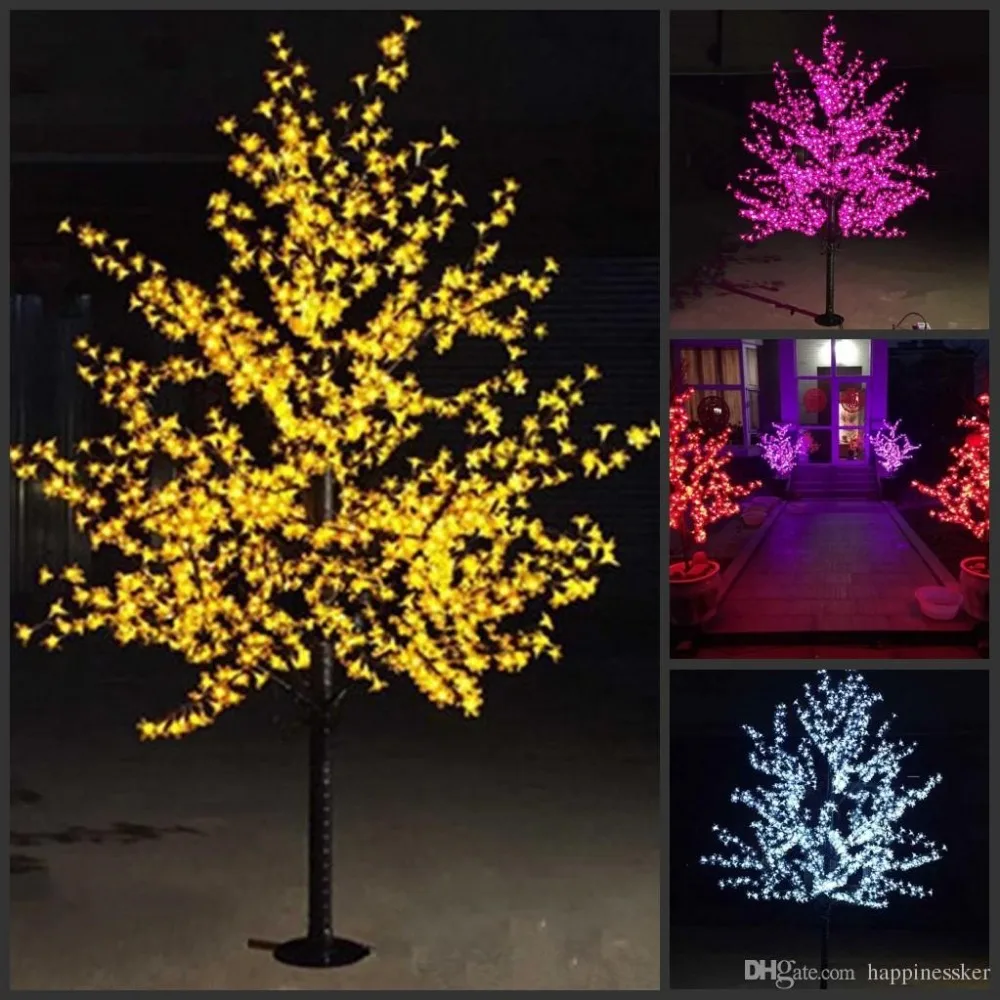 Flor de Cereja Árvores de Natal de Luz Decoração do Jardim 220vac à Prova de Chuva de Fadas Altura Artificial 1152 Pcs Lâmpadas 110 – 2 m 6.5ft Led