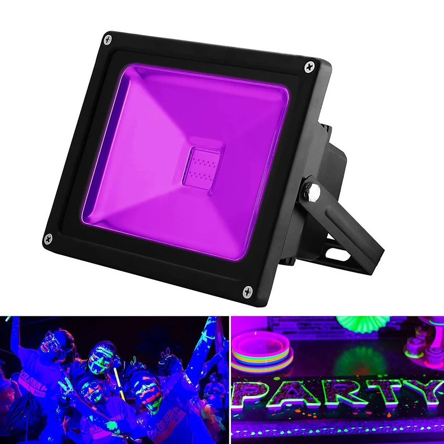 Conduziu a Luz de Inundação ao ar Ip65 à Prova Luz do Estágio para dj 50 uv Livre Dwaterproof Água Ultra Violeta Preto Discoteca Party Bar Ac85-265v 10 w 20 30 3 AC85-265V 10 w 20 30 50 uv