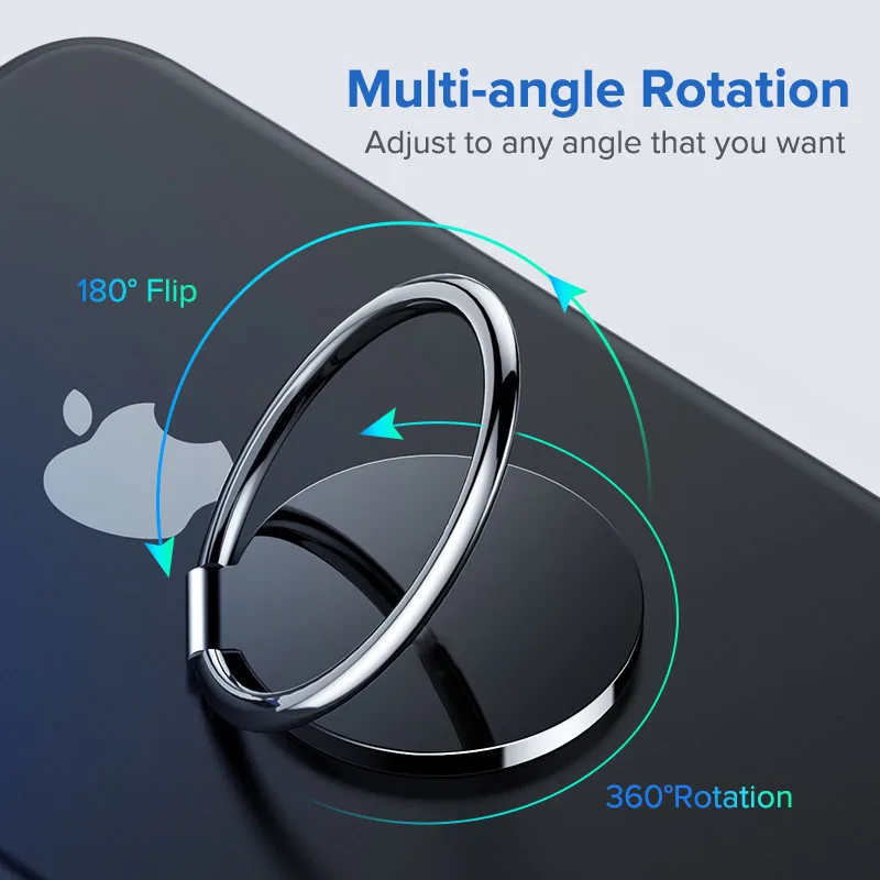 Oppselve Luxury 360 Degree Metal Finger Ring Holder Smartphone Mobile Phone Ring Stand Holder For iPhone Xs Xr X 8 Samsung S9 S8