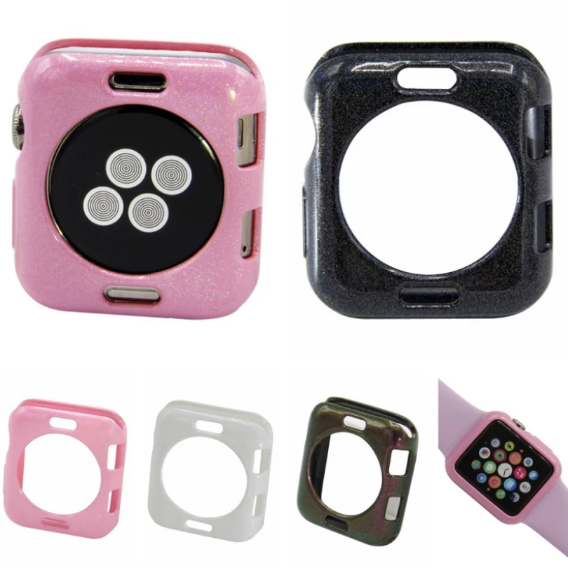 

Fashion Glitter Soft Case for Apple Watch TPU Cover 38mm 42mm Protect Cover for Apple watch Series 3 2 1 Watch Protection Shell