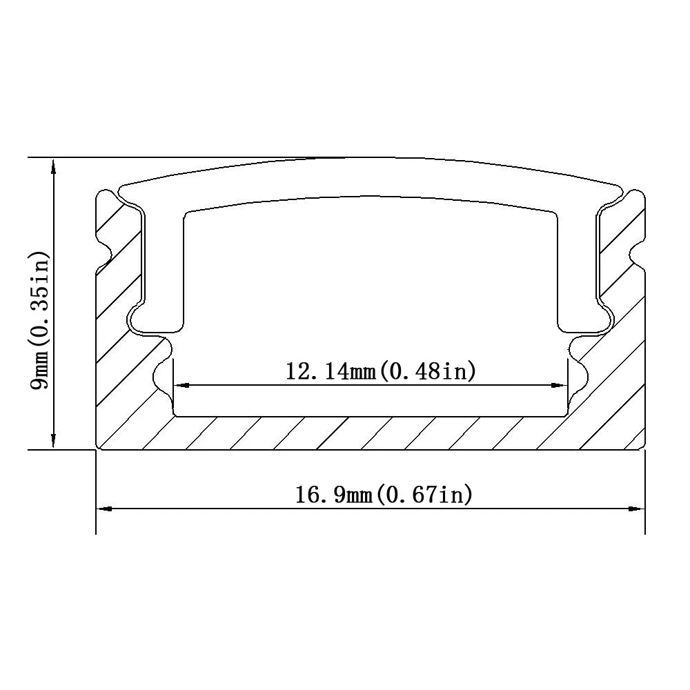 10 компл./лот 10x3. 3ft/1 м 12 мм LED Алюминий комплект канал для Светодиодные ленты свет установок Алюминий LED профиль