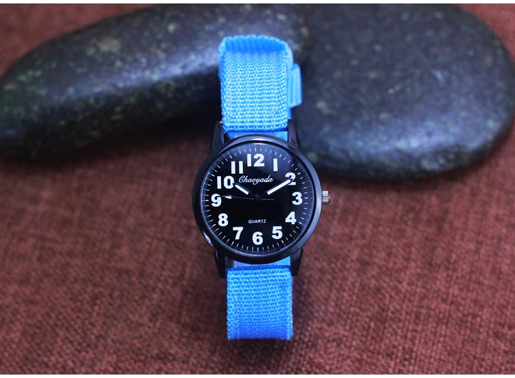 

Best selling children's boys canvas shoes breathable fashion military watch quartz watch students children digital clear