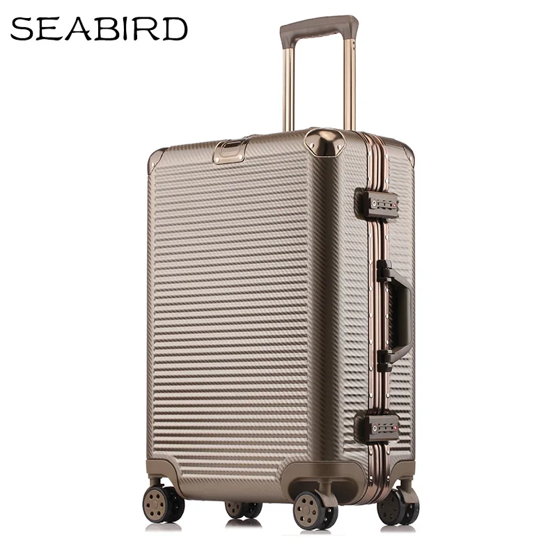 AQWWHY 24 inch Aluminum Frame Luggage Spinner Business Double Spinner Business 4-Wheeled Suitcase Cabin TSA Locks Business AQWWHY 24 inch Aluminum Frame Luggage Spinner Business Double Spinner Business 4-Wheeled Suitcase Cabin TSA Locks Business