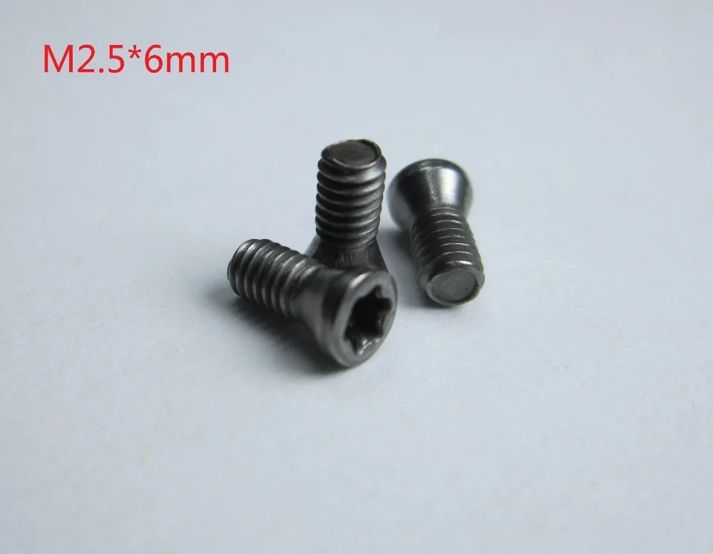 50pcs M2.5*6mm Insert Torx Screw for Replaces Carbide Inserts CNC