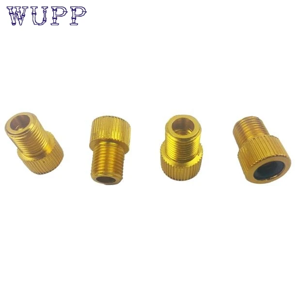 

4PC Yellow Aluminum Bicycle Presta To Schrader Pump Air Valve Converter Bicicleta Pump Tire Tyre Inflator Valve Adaptor OC 07