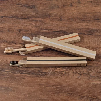 20 Piece Eco Friendly bamboo toothbrush wooden Tooth Brush Soft bristle Tip Charcoal for adults oral care LOGO custom toothbrush 4