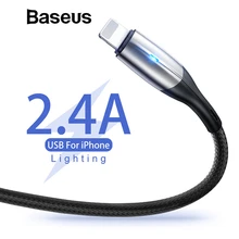 Baseus zn-сплав дизайн освещения usb кабель для iPhone xs max 1 м 2.4A зарядный кабель для iPhone X 8 7 6 plus зарядное устройство USB кабель Se
