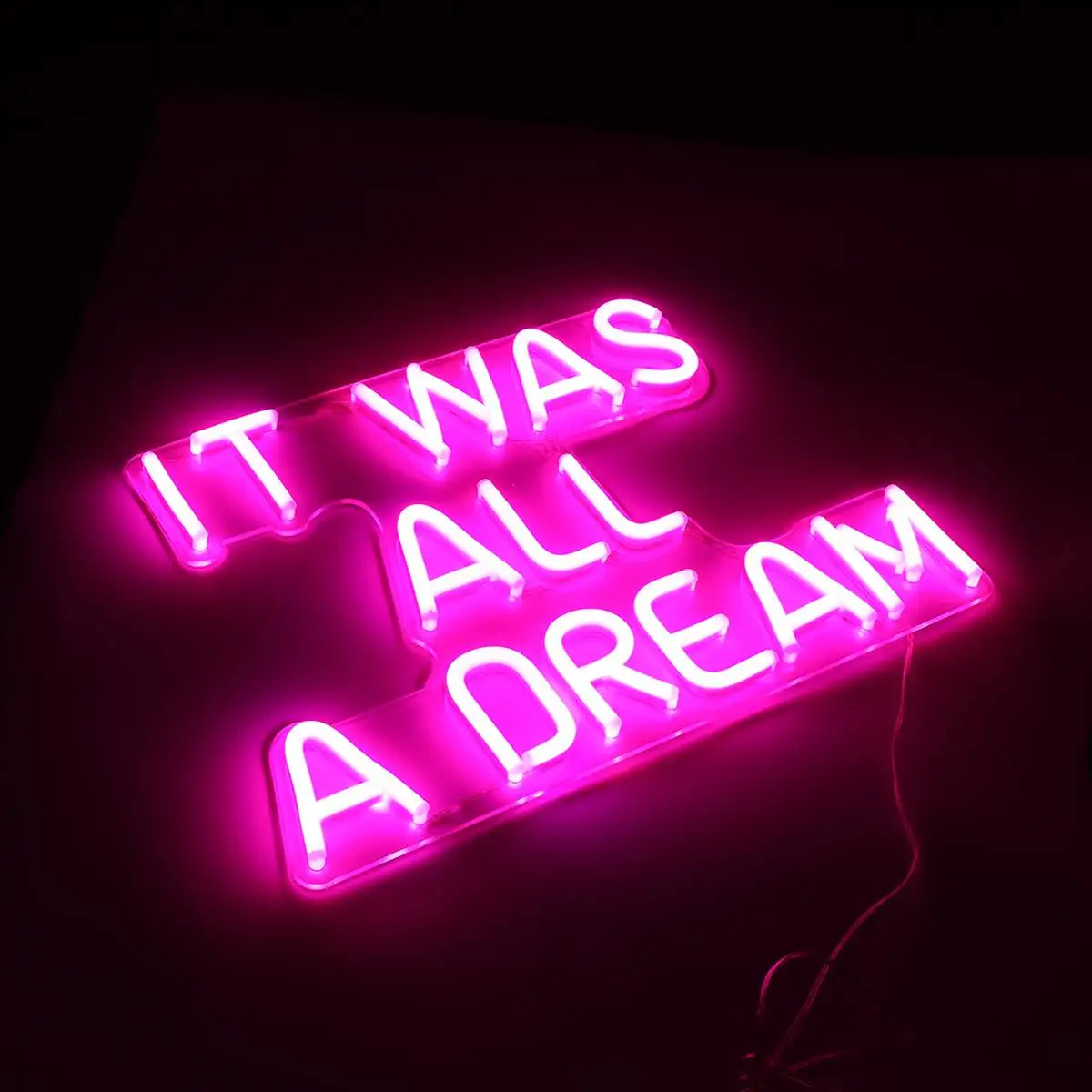 Неоновая вывеска "It Was All A Dream", светодиодный светильник, ручная работа, визуальное оформление, Настенный декор, коммерческий светильник, красочные неоновые лампы