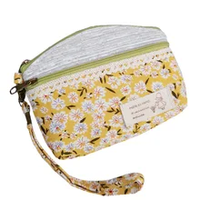 Для женщин короткие бумажник хлопок цветочный портмоне изменить сумочку женский небольшой мешок денег обувь для девочек сумка для гигиенических прокладок