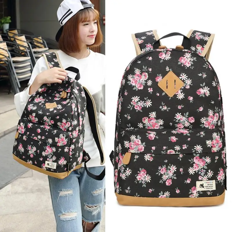 Universal Bag Cute Rucksack Floral Backpack School Travel Shoulder