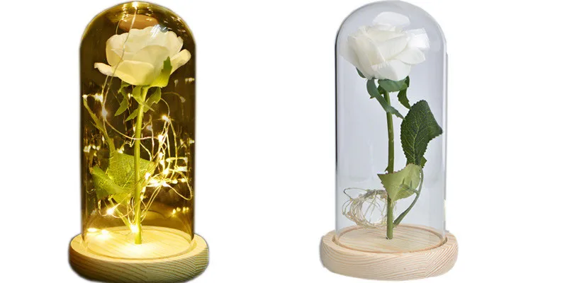 2Medium Beauty and the Beast rose, Rose in glass dome, forever rose, red rose, preserved rose, Belle rose, special romantic gift (11)