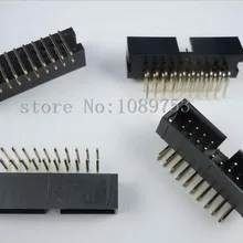 10 шт. 2,54 мм 2x10 20 Pin под прямым углом Мужской кожух PCB Шлейф IDC разъем