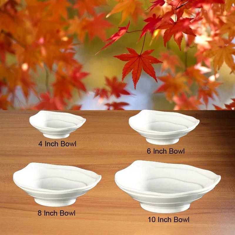 Imitation Porcelain Dinnerware Melamine Round Corrugated Bowl Japanese