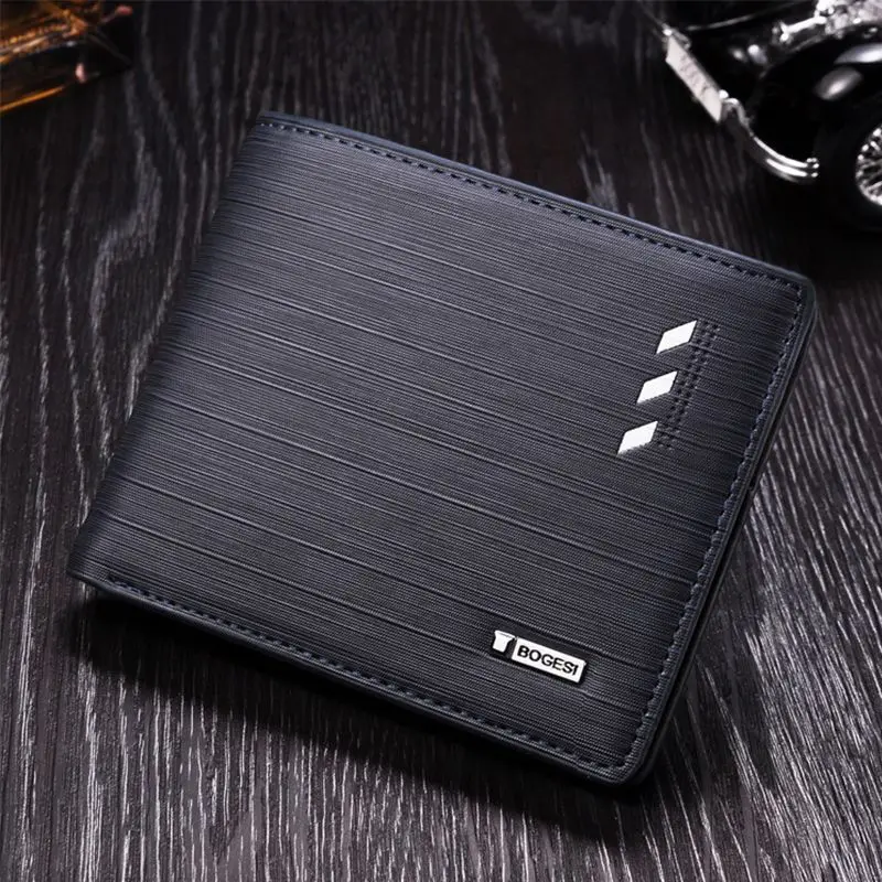 Buy 2017 new Business Men's Wallets Solid PU Leather