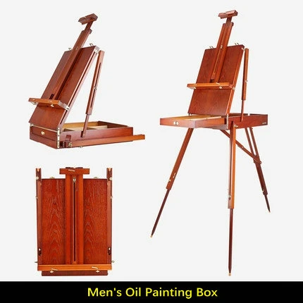 Caballete de madera de pino de Color para pintar, de caballete plegable portátil, Marco de imagen ajustable, de arte|Caballetes| - AliExpress