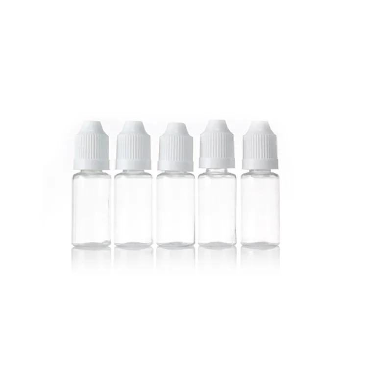 

(5pcs/pack)10ml Empty E-Liquid Dropper Bottles with White Cap for E Cigarette Accessories vape juice Bottle
