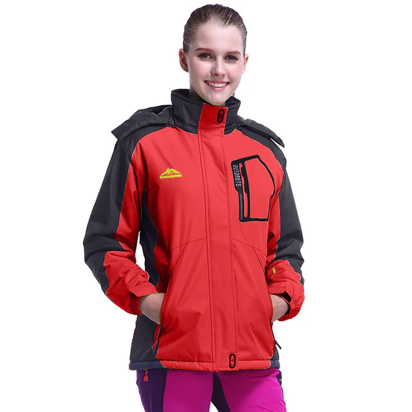 

Women's Winter Outdoor Cashmere Thickening Zipper Hoodie Sport Outdoor Coat hiking jackets windbreaker A30