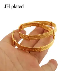 JHplated Африканский Мода Золото Цвет Браслеты jewelry вечерние свадьбу подруга подарки растягивается регулируемый браслет