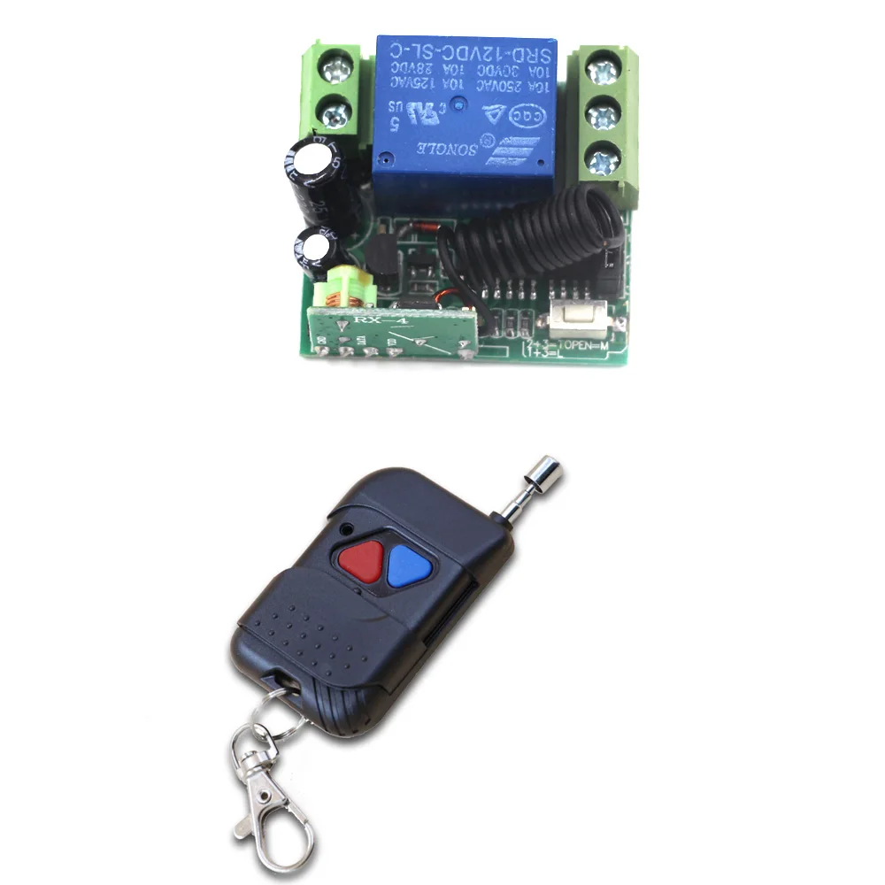 Wireless Remote Control Switch Radio Switch 1CH Relay Receiver Transmitter For Motor Gate