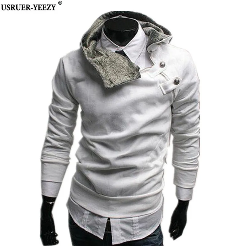 USRUER-YEEZY М-4XL мужская Куртка Толстовки Осень Зима Водолазка С Капюшоном Мужчин