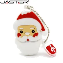 Подарок папы на Рождество Флешка 4 ГБ 8 ГБ 16 ГБ 32 ГБ usb-кабель с Санта-Клаусом 2,0 usb флеш-накопитель карта памяти силиконовая Резина милый U диск