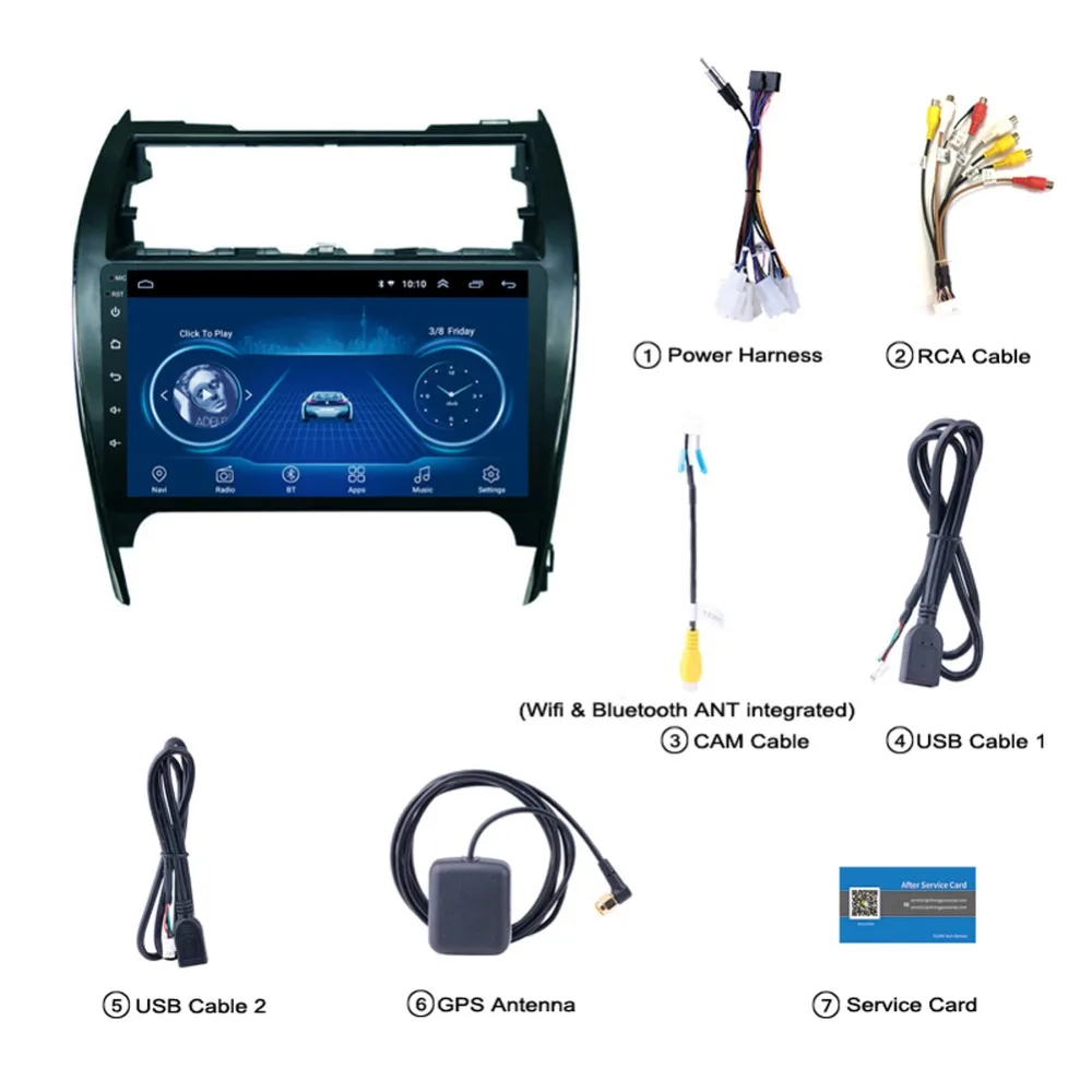 Perfect Super Slim Touch Screen Android 8.1 GPS Navigation for toyota Camry 2012 2013 2014 headunit tablets Stereo Multimedia Bluetooth 1
