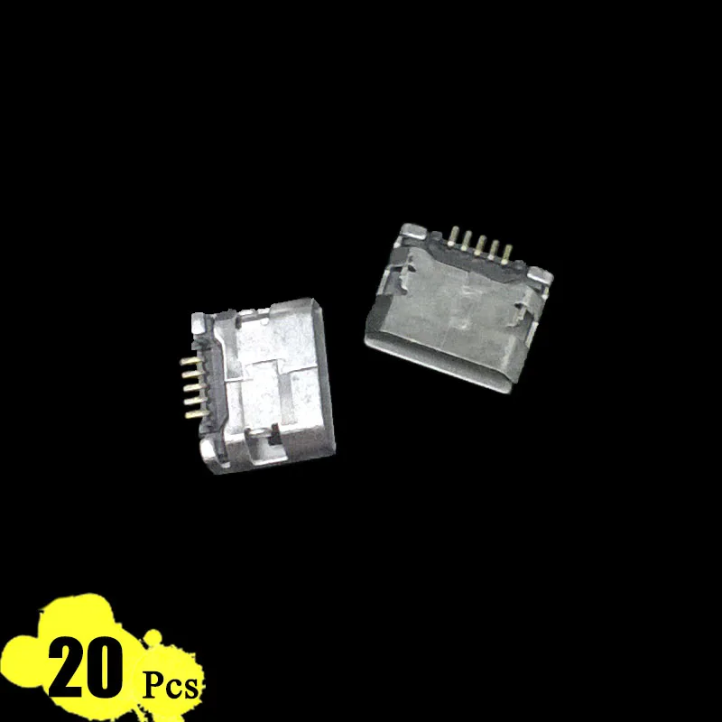 20 шт. всего Micro USB 5 Pin Плоский DIP jack хвост sockect Micro Usb разъем порт Sockect для samsung lenovo huawei zte htc ect