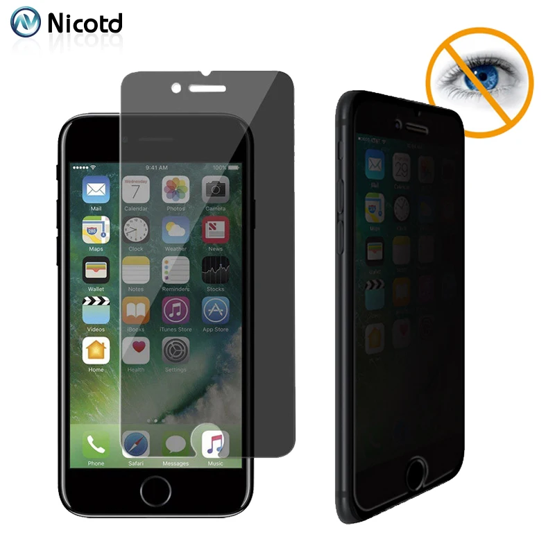 Coverage Screen Privacy Glass For iPhone 7 Plus X Tempered Glass Full Cover On Apple Phone For iPhone 6 6s 8 Plus 5 Protect Film (1)