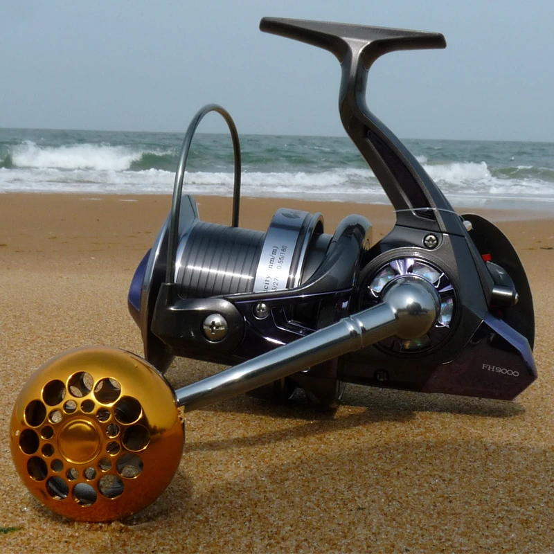 Fiação de Pesca Lidar com 13 + 1bb Metal Spinning Reel Fishing 9000 Esquerda - Direita 4.1: 1 Alta Velocidade Qualidade Carretel 8000 26 Carretilhas de pesca