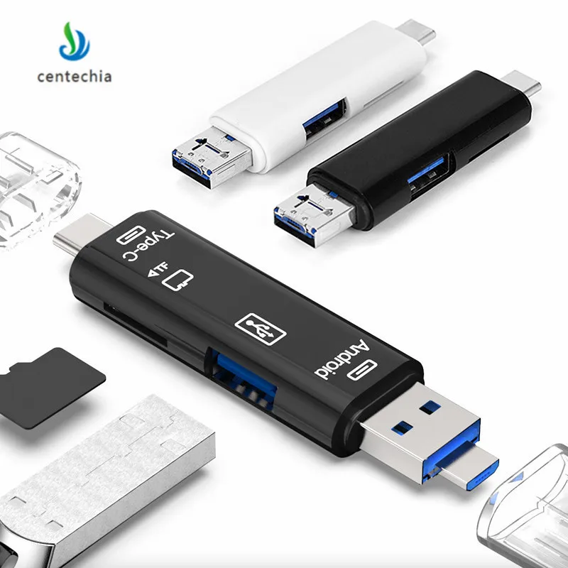 Centechia все в 1 Usb 3,1 кардридер высокая скорость SD TF Micro SD кардридер Тип C USB C Micro USB устройство для чтения карт памяти OTG