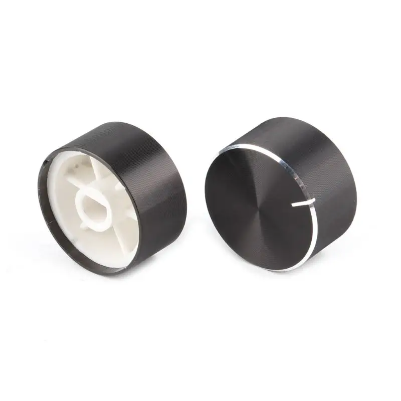 

2Pcs 25x13mm D Axis Rotary Potentiometer Encoder Knob Volume Control Knob For Speaker Amplifier Black Color